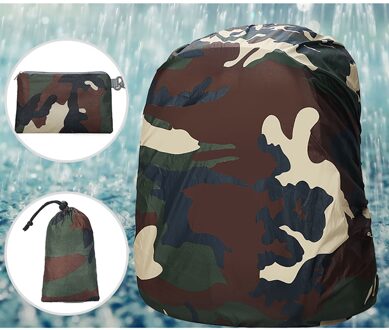 Outdoor 35L Camouflage Waterdichte Rugzak Regenhoes Bag Dust Covers Voor Fietsen Camping Wandelen Sport Tassen wit
