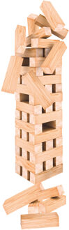 outdoor 60-delige stapeltoren evenwichtsspel van hout 51 cm - Behendigheidsspellen Multikleur