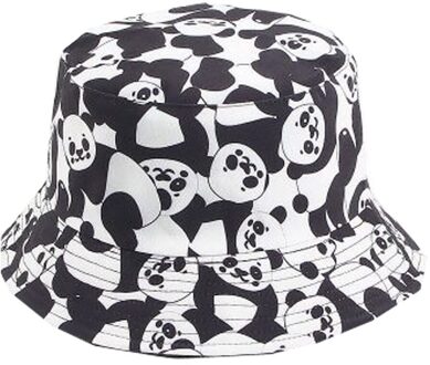 Outdoor Activiteiten Reizen Hoed Mode Omkeerbaar Zwart Wit Koe Patroon Emmer Hoeden Visser Caps Voor Vrouwen Gorras Zomer