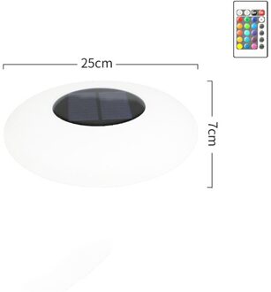 Outdoor Afstandsbediening Ufo Drijvende Zonne Onderwater Lamp Rgb Verwisselbare Zwembad Vijver Party Solar Drijvende Nachtlampje Dia25CM