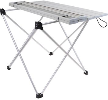 Outdoor Aluminium Opvouwbare Picknick Camping Desk Tafel Ultralight Compact Formaat Met Opslag Pouch grijs 56.5x40.5x41cm