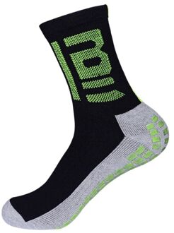 Outdoor antislip Zweet Dragen Sport Sokken Voetbal Sokken Korte Buis Dikkere eind Sport Handdoek Groen