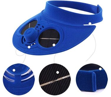 Outdoor Baseball Cap Hoed Met Zonne-energie Koelventilator Voor Reizen Fietsen Rood