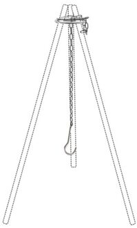 Outdoor Bbq Camping Handig Ring Haak Rvs Hanger Camping Statief Opknoping Pot Rack Voor Fire Opknoping Pot Kampvuur Co