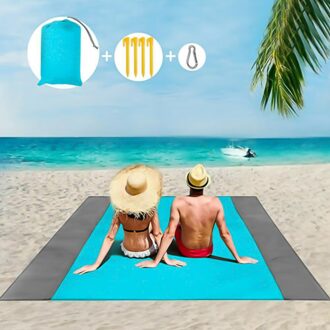 Outdoor Beach Camping Gratis Zand Mat Reizen 2X2.1M Waterdichte Zak Strand Deken Zand Proof Deken Draagbare Lichtgewicht mat