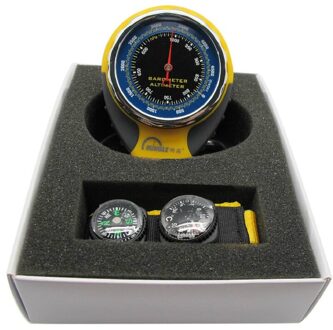 Outdoor bergbeklimmen 4in1 hoogte tafel hoogtemeter thermometer kompas barometer Mini Kompas Bussola Llavero Brujula