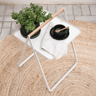 Outdoor Bijzettafel 'Redell' 43 x 43cm, kleur Beige