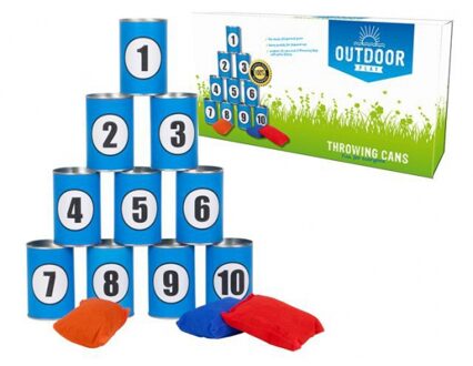 outdoor Blikgooien speel set - 10 blikken en 3 zakken - speelgoed - blik gooien Multi