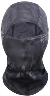 Outdoor Camo Fietsen Wandelen Caps, Winddicht Warm Ademend Motocross Snowboard Hoeden, Winter Motorfiets Bivakmuts Full Face Cover zwart python