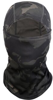 Outdoor Camo Fietsen Wandelen Caps, Winddicht Warm Ademend Motocross Snowboard Hoeden, Winter Motorfiets Bivakmuts Full Face Cover zwart terrain camo