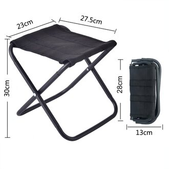 Outdoor Camp Wandelen Picknick Travel Seat Stoel Lichtgewicht Barbecue Vouwen Kruk Ultralight Inklapbare Zetel Kleine Kruk zwart
