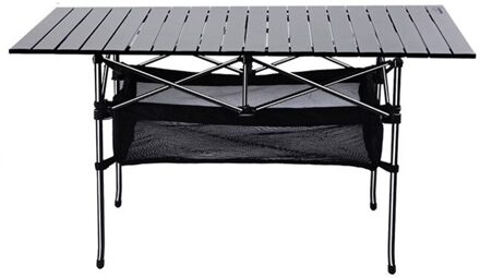 Outdoor Camping Aluminium Klaptafel Opvouwbare Mat Barbecue Casual Lichtgewicht Opslag Tafel Table met net zak / 120x55x65cm