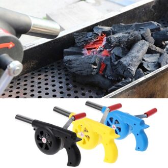 Outdoor Camping Bbq Luchtblazer Picknick Barbecue Koken Vuur Fan Hand Crank Air Blower M27 zwart