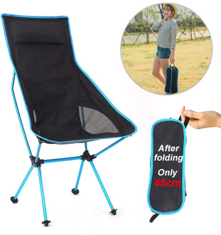 Outdoor Camping Chair Oxford Cloth Portable Folding Lengthen Camping Ultralight Chair Seat for Fishing Festival Picnic BBQ Beach