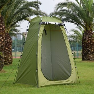 Outdoor Camping Douche Baden Tent Waterdicht Anti-Uv Strand Veranderende Paskamer Strand Privacy Wc Onderdak Met Grond Nagel leger groen