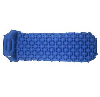 Outdoor Camping Opblaasbaar Kussen Ultralight Vochtbestendige Draagbare Slaapzak Matras Mat Pad Met Opblaasbare Slaapmat donker blauw