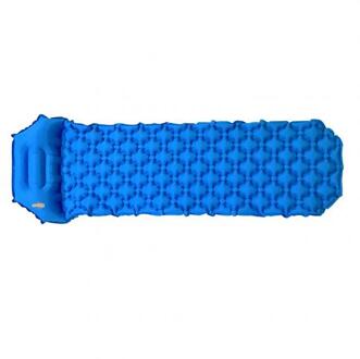 Outdoor Camping Opblaasbaar Kussen Ultralight Vochtbestendige Draagbare Slaapzak Matras Mat Pad Met Opblaasbare Slaapmat licht blauw