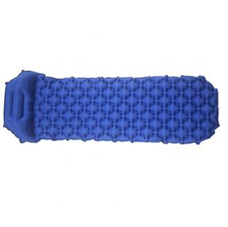 Outdoor Camping Opblaasbaar Kussen Ultralight Vochtbestendige Draagbare Slaapzak Matras Mat Pad Met Opblaasbare Slaapmat Marineblauw