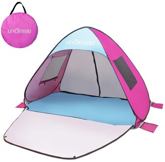 Outdoor Camping Pop-Up Tent Automatische Instant Tent Voor Kids Kinderen Speeltuin Strand Backyard Outdoor Tent Roze