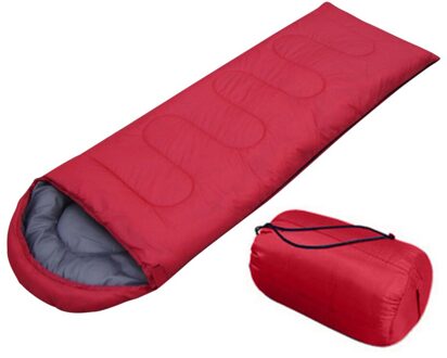 Outdoor Camping Slaapzak Lichtgewicht Warm Envelop Slaapzakken Voor Kantoor Reizen Wandelen Rood