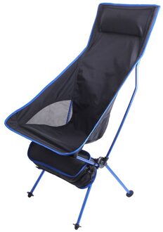 Outdoor Camping Stoel Oxford Doek Draagbare Vouwen Uitgebreide Camping Ultra Licht Reizen Vissen Picknick Barbecue Maan Stoel 접는의자 blauw