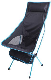 Outdoor Camping Stoel Oxford Doek Draagbare Vouwen Uitgebreide Camping Ultra Licht Reizen Vissen Picknick Barbecue Maan Stoel 접는의자 meer-blauw