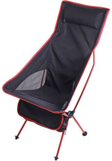 Outdoor Camping Stoel Oxford Doek Draagbare Vouwen Uitgebreide Camping Ultra Licht Reizen Vissen Picknick Barbecue Maan Stoel 접는의자 rood