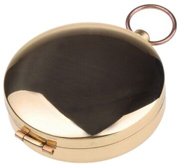 Outdoor Camping Wandelen Draagbare Pocket Messing Goud Kleur Koper Kompas Navigatie