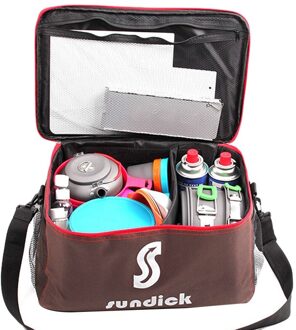 Outdoor Camping Wandelen Picknick Tas Camping Draagbare Voedsel Opbergtas Wilde Picknick Servies Outdoor Pannenset Pot Gas Tank Anti