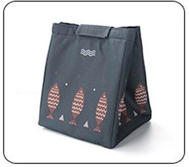 Outdoor Camping Wandelen Picknick Zak Lunch Tas Waterdicht Oxford Thermische Voedsel Warmte Behoud Lunch Bakken Zakken Voedsel Carry Doos Donkergrijs