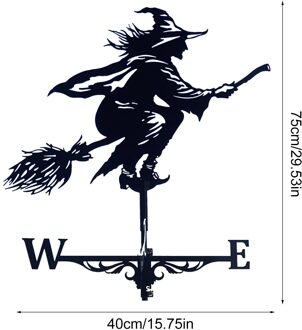 Outdoor Dak Metalen Uil Weathercock Wind Richting Indicator Heks Hen Creatief Plezier Tuin Roadside Decoratie Versiering Ambachten Een Witch