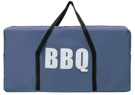 Outdoor Dikke Oxford Doek Regen Grill Waterdichte Barbeque Cover Protector Voor Houtskool Elektrische Barbecue Tas diep blauw