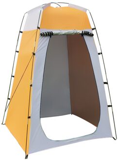 Outdoor Douche Tent Veranderende Kleedkamer Privacy Strand Tent 2 Windows Instant Draagbare Douche Tent Camping Wc Regen Onderdak geel