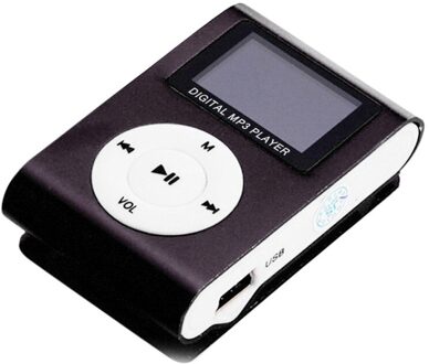 Outdoor Draagbare Draagbare Mp3 Mini Clip Mp3 Speler Sport Mp3 Speler Walkman Lettore Mp3 Ondersteuning 32gb Micro Sd tf Card zwart