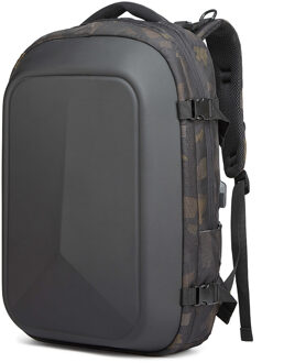 Outdoor Draagbare Grote Capaciteit Mannen Business Rugzak Tas Multifunctionele USB Laptop Waterdicht Anti-Diefstal Rugzak camouflage