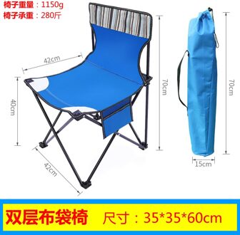 Outdoor Draagbare Klapstoel Vissen Camping Strand Picknick Stoel Met Bekerhouder Oxford Doek Lichtgewicht Seat Stoel Deck zak stoel. blauw