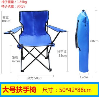 Outdoor Draagbare Klapstoel Vissen Camping Strand Picknick Stoel Met Bekerhouder Oxford Doek Lichtgewicht Seat Stoel groot Armchair