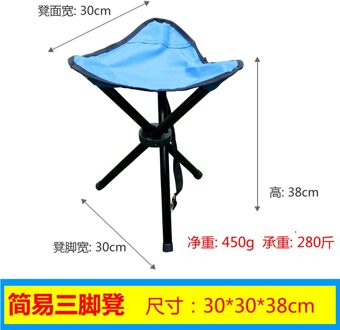 Outdoor Draagbare Klapstoel Vissen Camping Strand Picknick Stoel Met Bekerhouder Oxford Doek Lichtgewicht Seat Stoel Triangle Stool. blauw