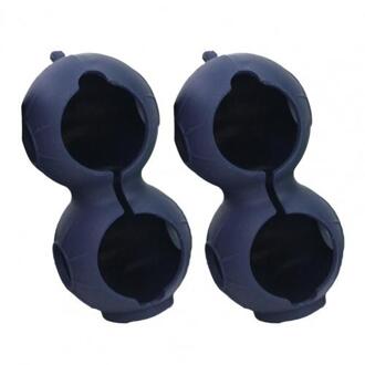 Outdoor Draagbare Mini Golftas 2 Ballen Houder Mini Heuptas Sport Golf Siliconen Case Beschermhoes Soft Met Karabijnhaak Blauw