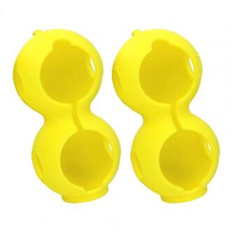 Outdoor Draagbare Mini Golftas 2 Ballen Houder Mini Heuptas Sport Golf Siliconen Case Beschermhoes Soft Met Karabijnhaak geel