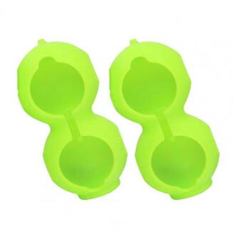 Outdoor Draagbare Mini Golftas 2 Ballen Houder Mini Heuptas Sport Golf Siliconen Case Beschermhoes Soft Met Karabijnhaak groen