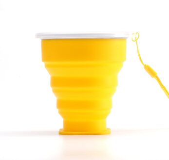 Outdoor Draagbare Opvouwbare Water Cup Multifunctionele Creatieve Water Cup Silicone Draagbare Vouwen Siliconen Vouwen Cup oranje