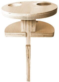 Outdoor Draagbare Opvouwbare Wijn Tafel Met Ronde Desktop Mini Houten Te Dragen Rack Picnicparty Reizen Gereedschap stijl 2