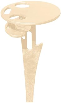 Outdoor Draagbare Opvouwbare Wijn Tafel Met Ronde Desktop Mini Houten Te Dragen Rack Picnicparty Reizen Gereedschap