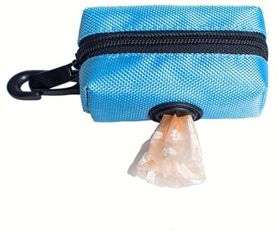 Outdoor Draagbare Pick Up Kak Tas Houder Hond Kak Afval Zak Huisdier Puppy Kat Dispenser Vuilniszakken Organizer Pouch blauw
