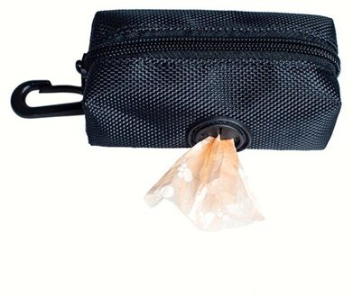 Outdoor Draagbare Pick Up Kak Tas Houder Hond Kak Afval Zak Huisdier Puppy Kat Dispenser Vuilniszakken Organizer Pouch zwart
