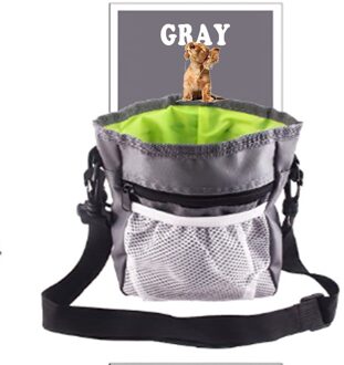 Outdoor Draagbare Tas Huisdier Training Hond Snack Tas Sterke Slijtvaste Opvouwbare Dierbenodigdheden grijs