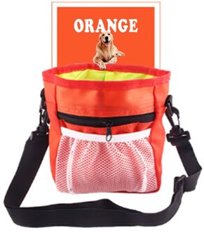 Outdoor Draagbare Tas Huisdier Training Hond Snack Tas Sterke Slijtvaste Opvouwbare Dierbenodigdheden oranje