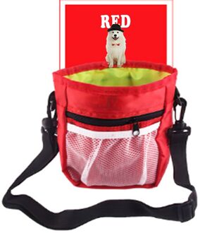 Outdoor Draagbare Tas Huisdier Training Hond Snack Tas Sterke Slijtvaste Opvouwbare Dierbenodigdheden rood