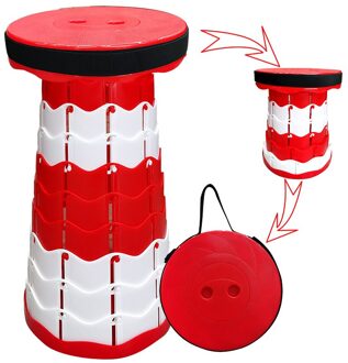 Outdoor Draagbare Telescopische Kruk Verstelbare Hoogte Multi-Kleur Stiksels Plastic Vissen Kruk 02